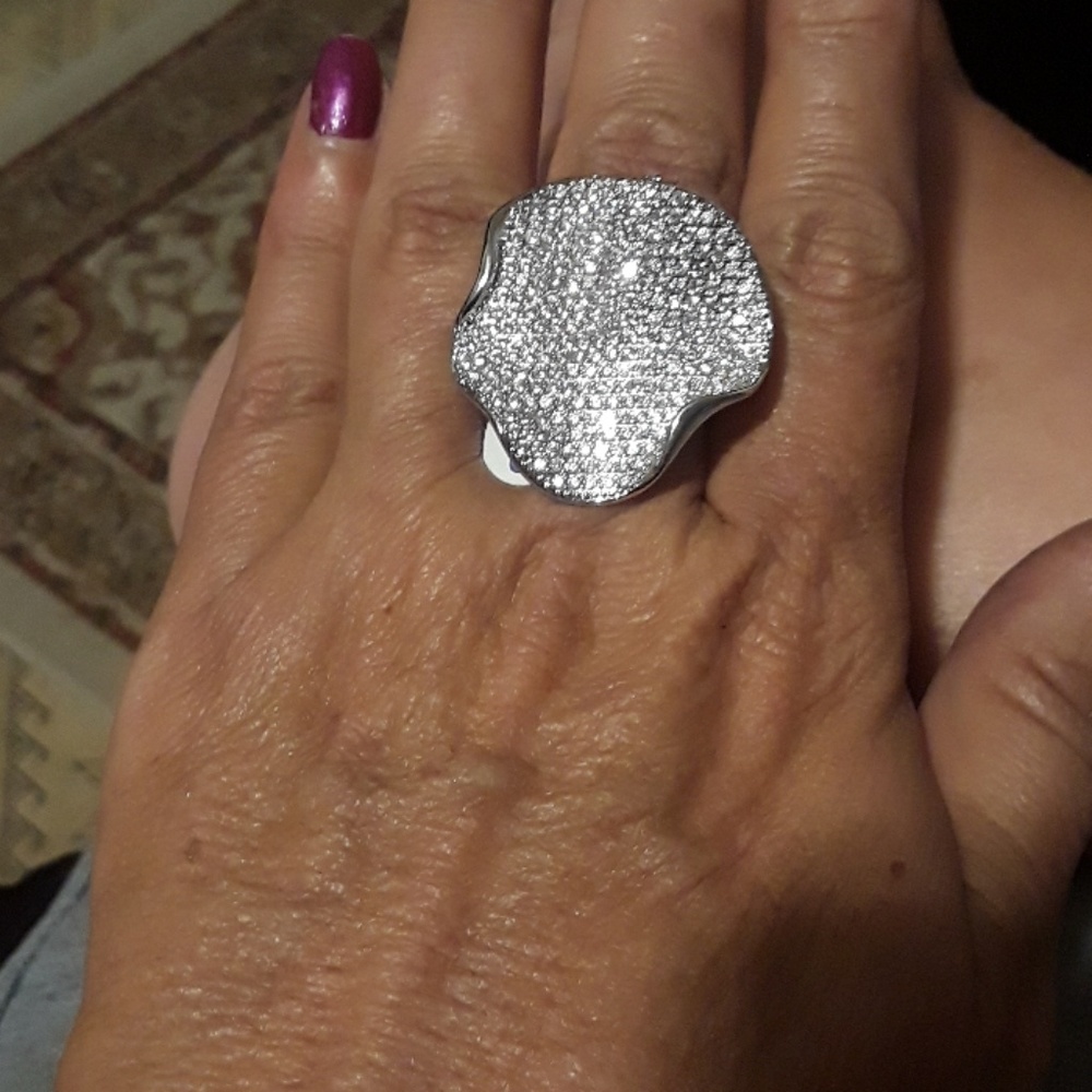 New Women's Sterling Silver Lotus Ring